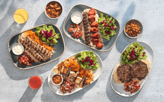 Modern Afghan cuisine presentation