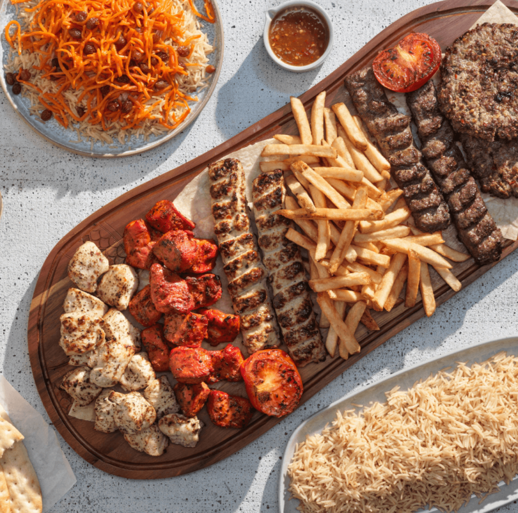 Buffet catering trays for corporate events