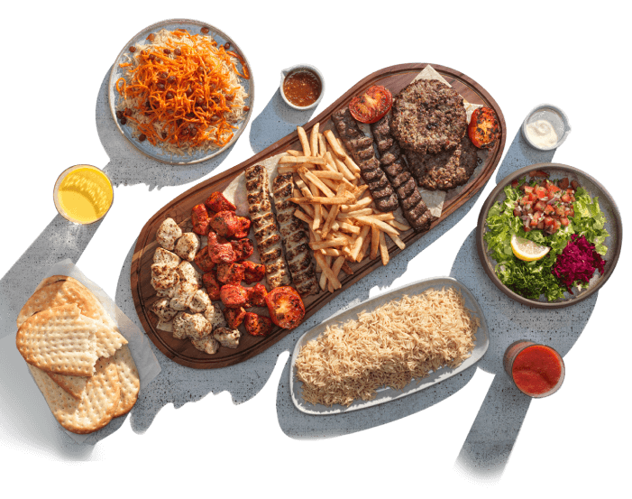 Assorted boxed lunches by Naan Kabob